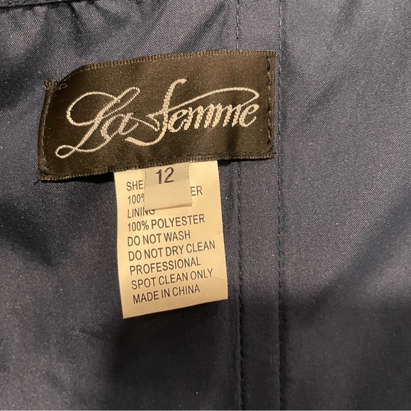 La Femme 28051 Tulle Off the Shoulder Beaded Gown 12 - Picture 4 of 6